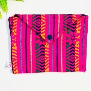 Color Art Handmade Pink Clutch Bag